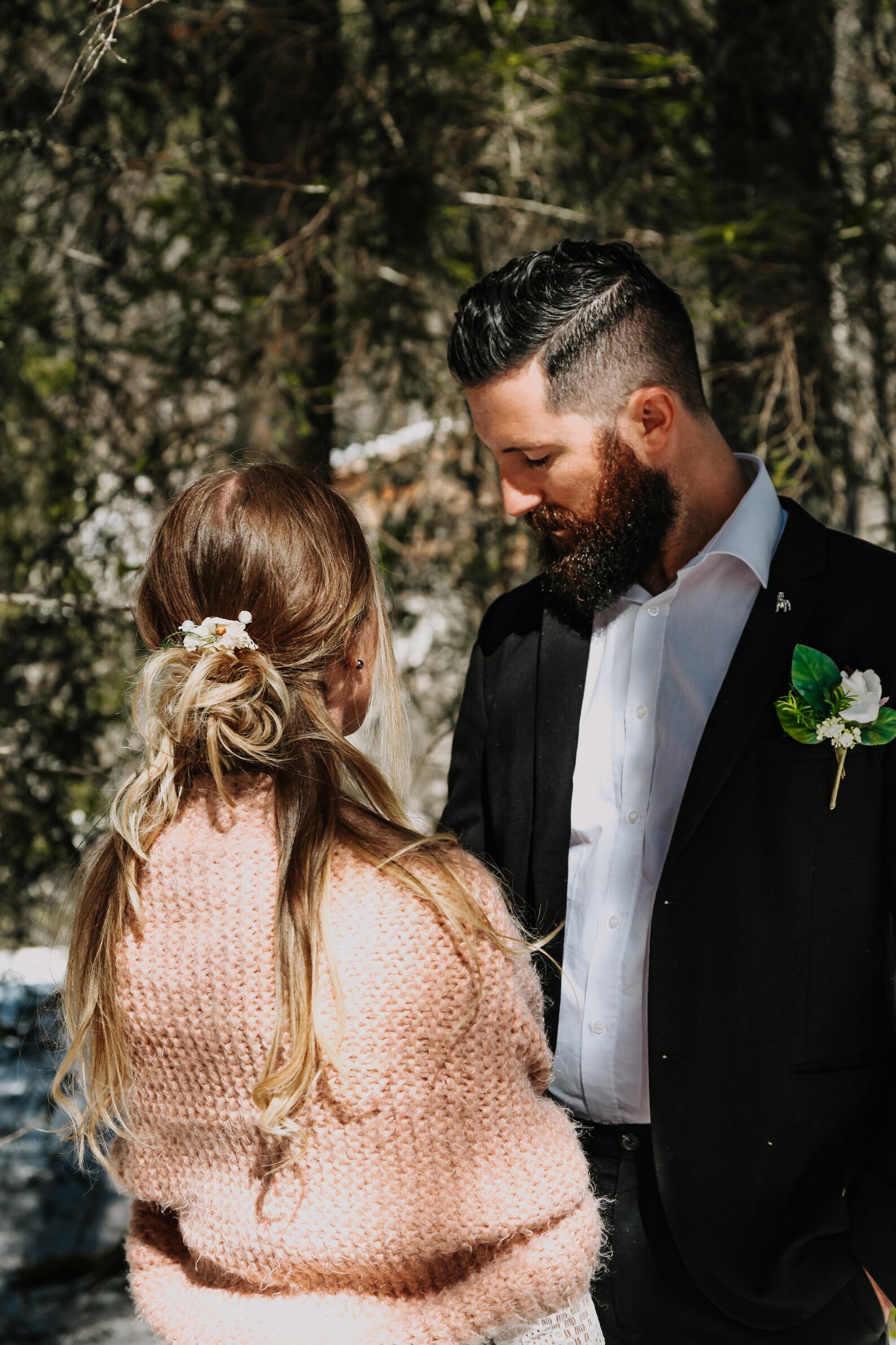 shawl winter wedding