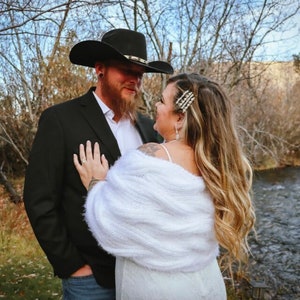 Winter Wedding Shawl, Bridal Bolero, Bridesmaid Shrug, Bride Ivory Cape, Bridal Scarf, Wedding Shawl, Evening Wrap, Wedding Coverup