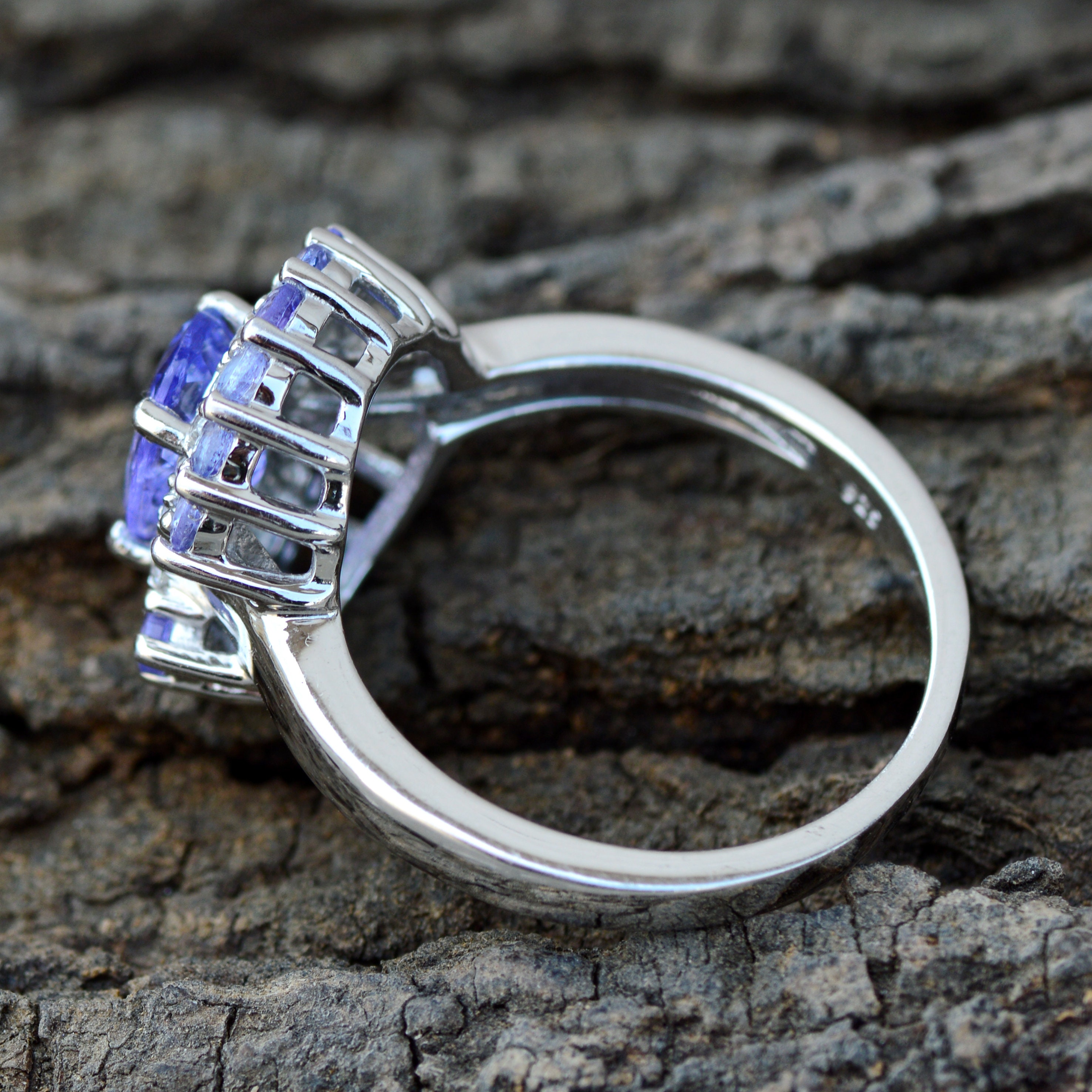 Natural Tanzanite Ring Solid 925 Silver Tarnish Free Etsy