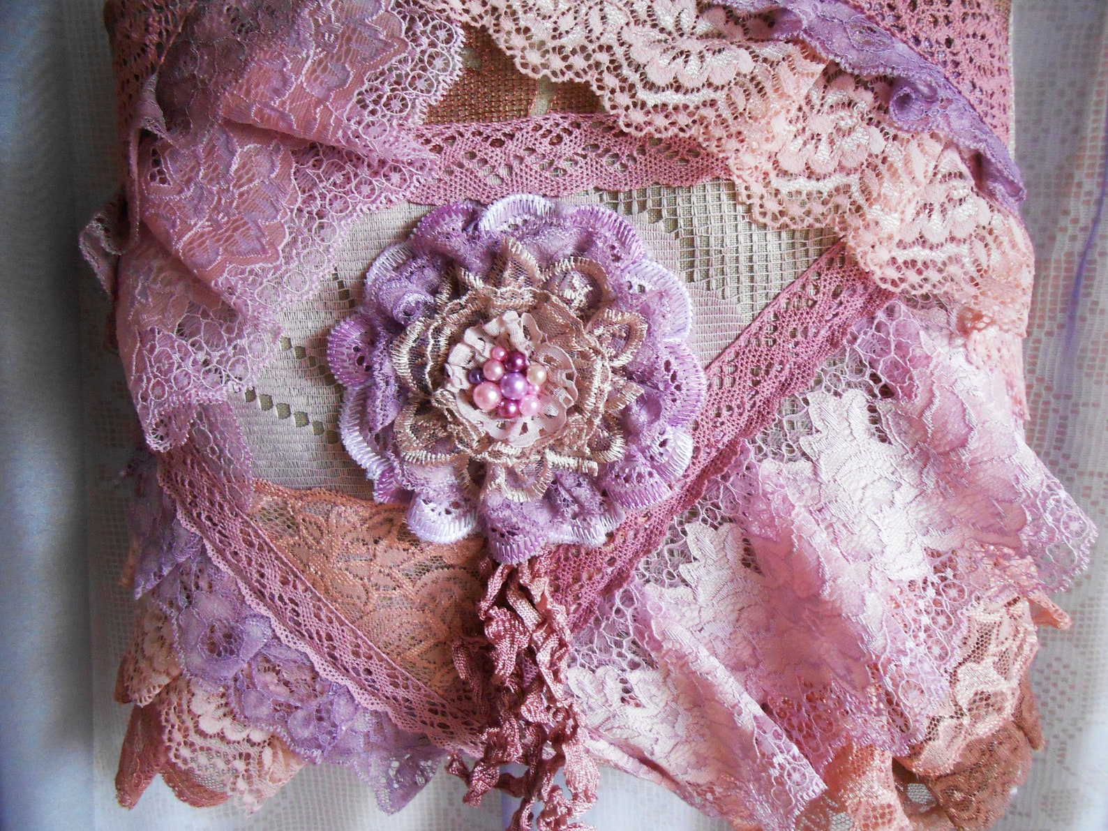 Lace bag shabby chic women's bag romantic style. Etsy