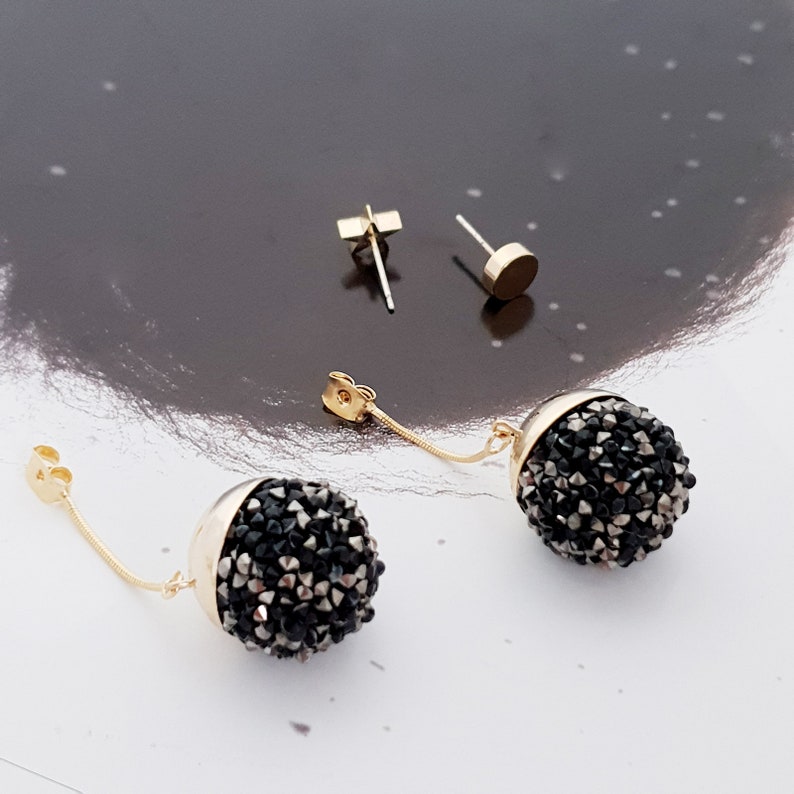 ball earrings|clip on earrings|ear cuffs|dangle earrings|earring jackets|hoop earrings|stud earrings|Retro geometric dripping ear studs