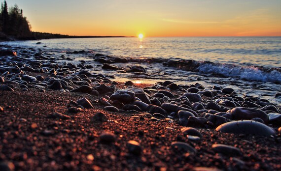 Morning Glow On Lake Superior Duluth Mn Etsy