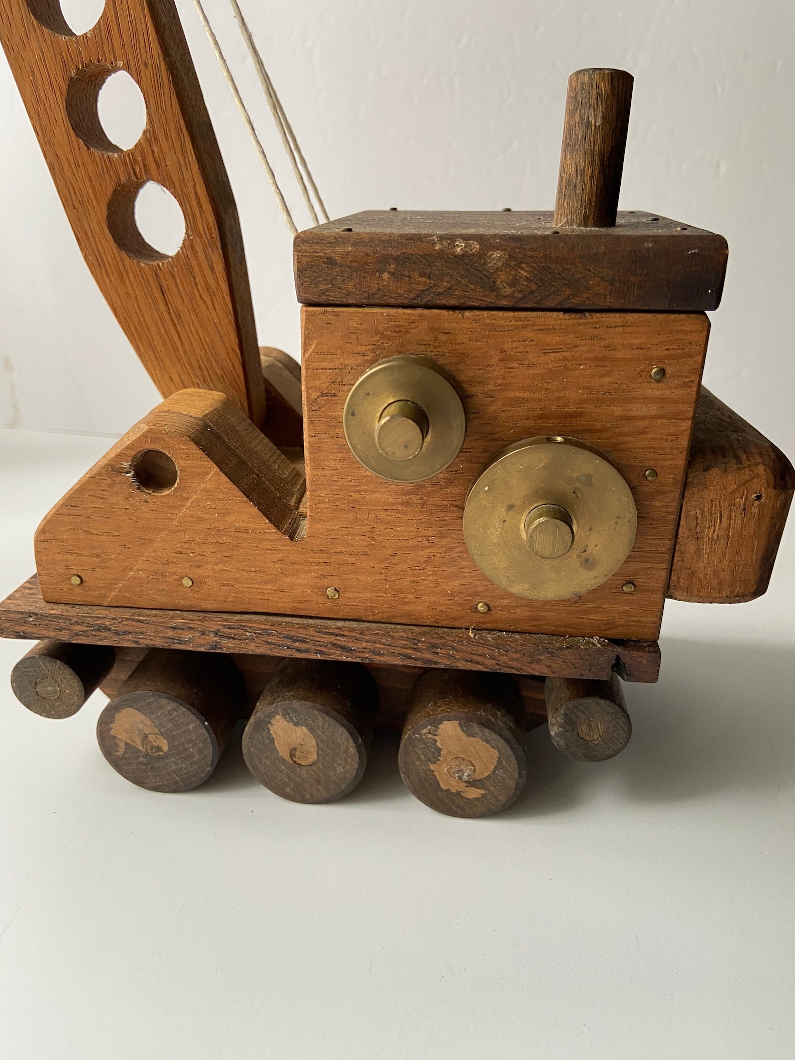 Vintage Wooden Toy Crane Mid Century MCM Style 1950s Etsy UK