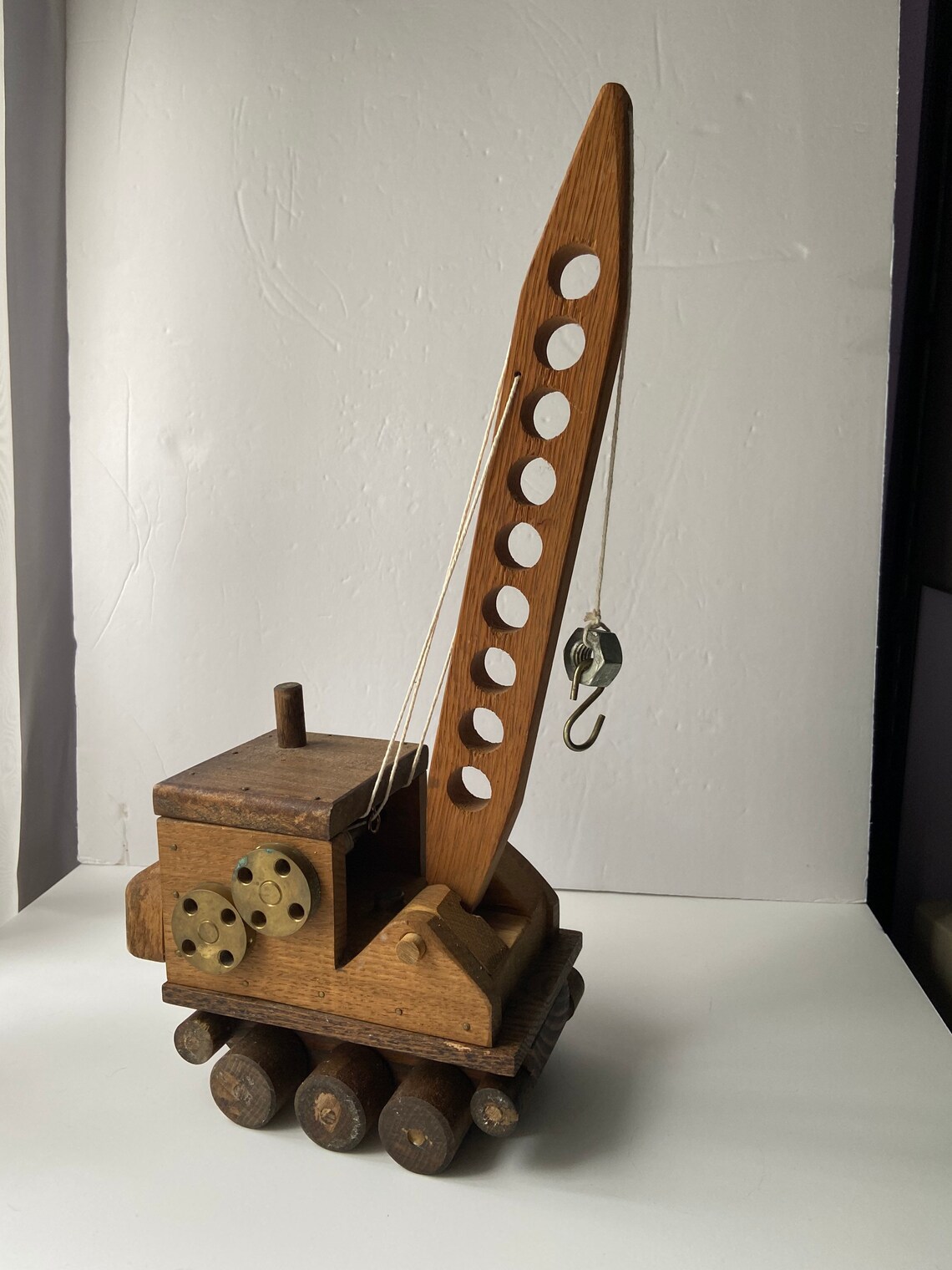 Vintage Wooden Toy Crane Mid Century MCM Style 1950s - Etsy UK