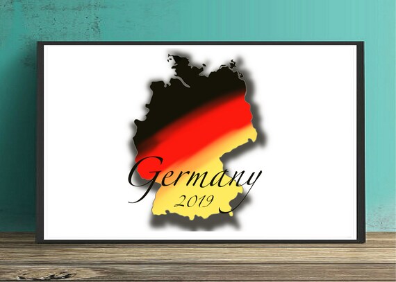 Printable Germany Map Wall Decor Germany Print Germany Wall | Etsy