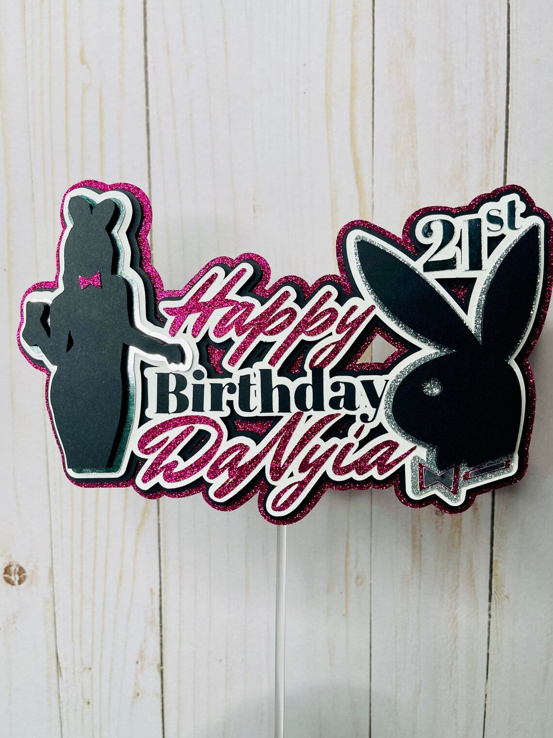 Playboy Themed Cake Topper/ Play Boy Decor/ Adult Party Decor Etsy