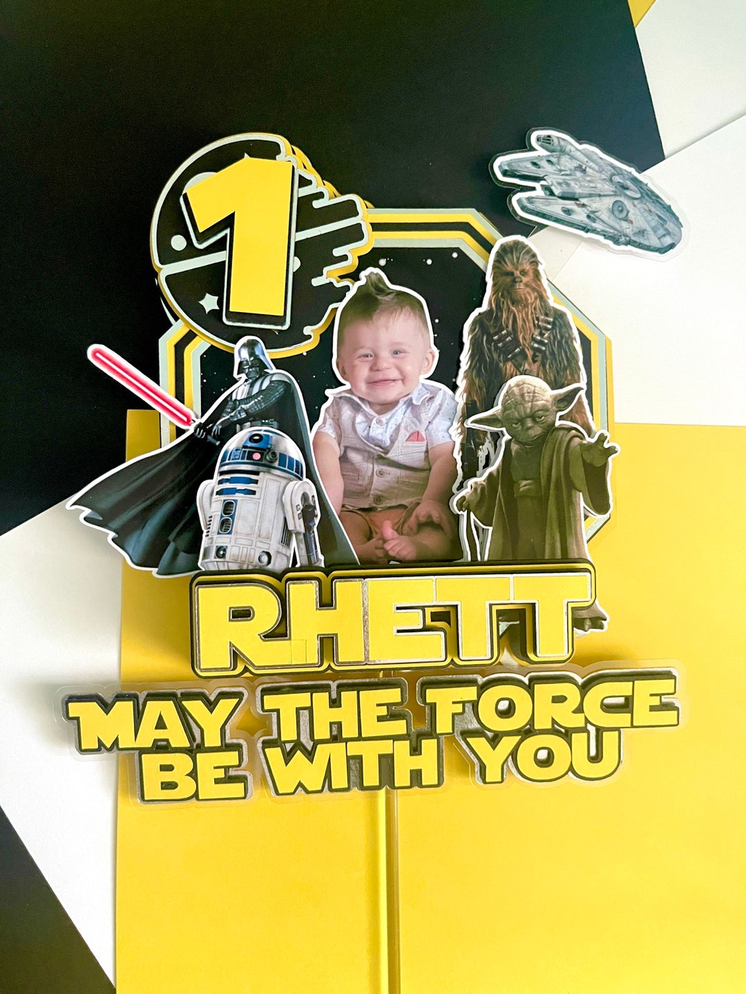 Star Wars Cake Topper / Darth Vader Cake Topper / 1st Birthday Etsy