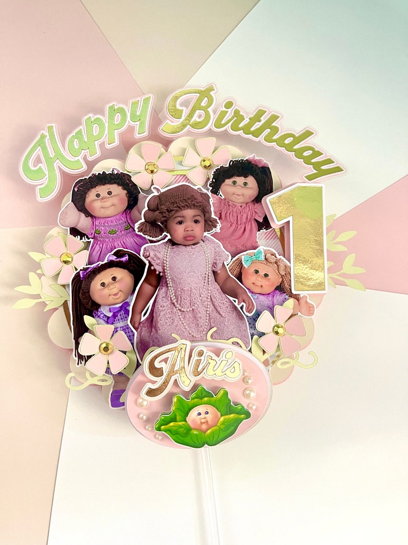 Cabbage Patch Cake Topper / 1st Cabbage Patch Birthday / Cabbage Patch