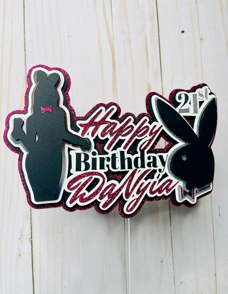 Playboy Themed Cake Topper/ Play Boy Decor/ Adult Party Decor Etsy