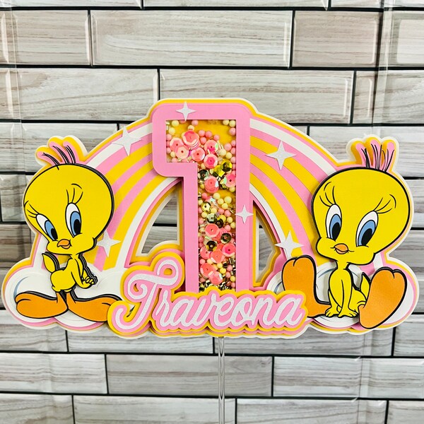 Tweety Bird Cake Topper / Cake Topper / 1st Birthday Cake Topper / Looney Tunes Cake Topper/ Cake Topper