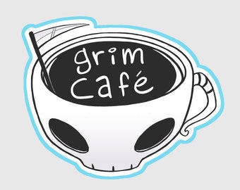 Grim Cafe acrylic charm