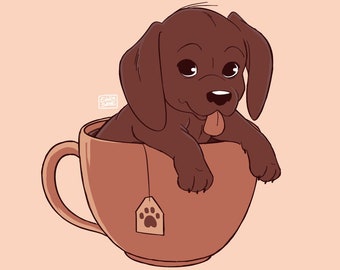 Tea Pup print