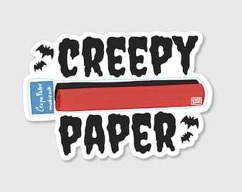 Creepy Paper vinyl sticker