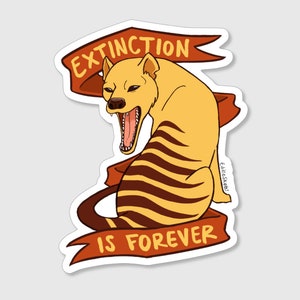 Tasmanian tiger charity sticker