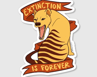 Tasmanian tiger charity sticker