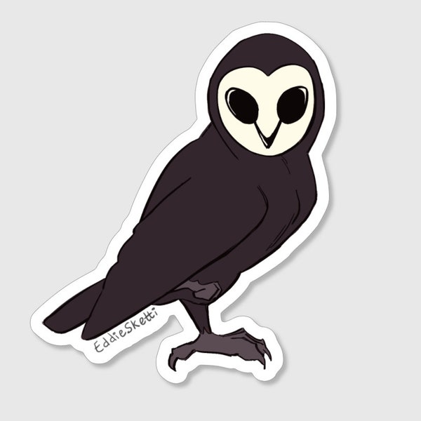 Ghost owl vinyl sticker