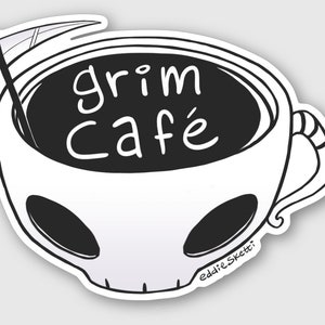 Grim Café vinyl sticker image 1