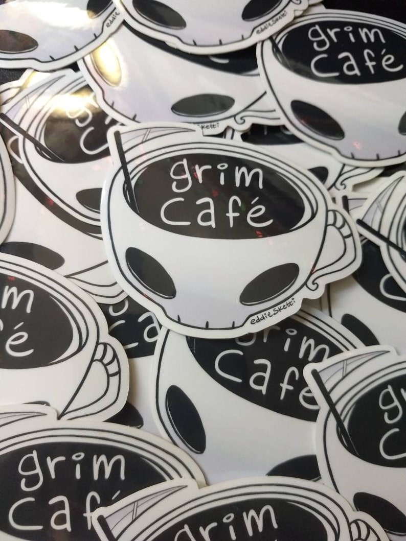 Grim Café vinyl sticker image 2