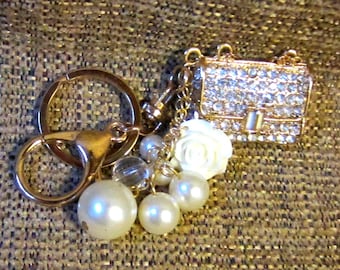 Bejeweled Purse Key Chain