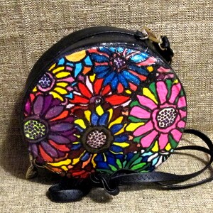 Custom Hand Painted Round Bag