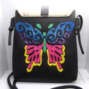Bag Cross Body Shoulder Bag Original Design Hand Painted Colorful Butterfly Bag Butterfly Lover Purse Colorful Women&#39;s Girl&#39;s LightweightBag