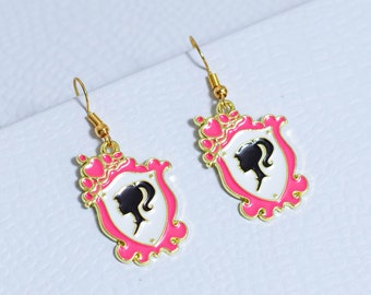 Fashion Doll Movie Earrings, Ears, Accessories, Handmade, Cute, Movie, Pink, Girl World, Toy, Muñeca, Gift, Present, Women, Feminist