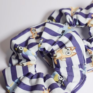 Blue Heeler Dog Kids Cartoon Scrunchies, Hair Tie, Accessories, Gifts, Ponytail, TV Show, Party Favors, Birthday, Girls, Australia, Family