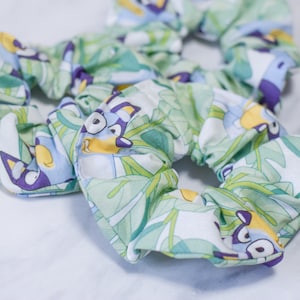 Blue Heeler Dog Kids Cartoon Scrunchies, Hair Tie, Accessories, Gifts, Ponytail, TV Show, Party Favors, Birthday, Girls, Australia