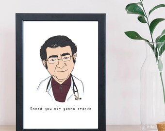 600 Pound Custom Name Funny Poster Gift, TV Doctor Now, Quotes, Customized Gift, Wall Decor, TV Show, You not gonna starve Bariatric Surgery