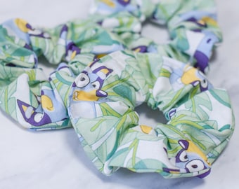 Blue Heeler Dog Kids Cartoon Scrunchies, Hair Tie, Accessories, Gifts, Ponytail, TV Show, Party Favors, Birthday, Girls, Australia