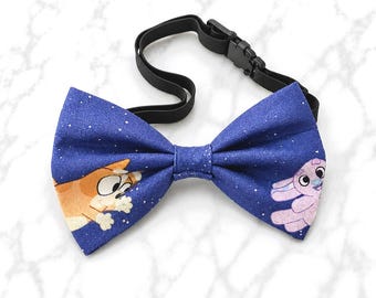 Blue Heeler Dog Cartoon Bowtie, Tie, Accessories, Gifts, TV Show, Party Favors, Birthday, Dad, Australia, Family, Dogs, Adults and Kids