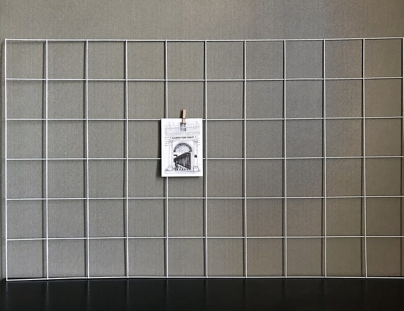 White Wire Wall Grid, SHELF, CLIPS, Mood Board, Photo Frame, Wall Grid