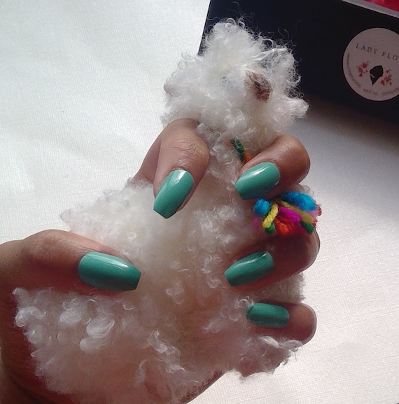 Teal Me Something Good Press on Nails Coffin Nails False ...