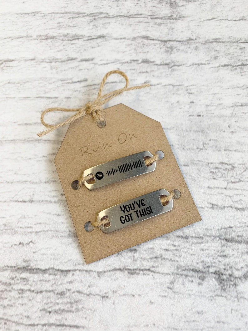Set of 2 Custom Spotify Code Runner Tag | Shoelace Tag | Maratho Set of 2 Custom Spotify Code Runner Tag | Shoelace Tag | Maratho