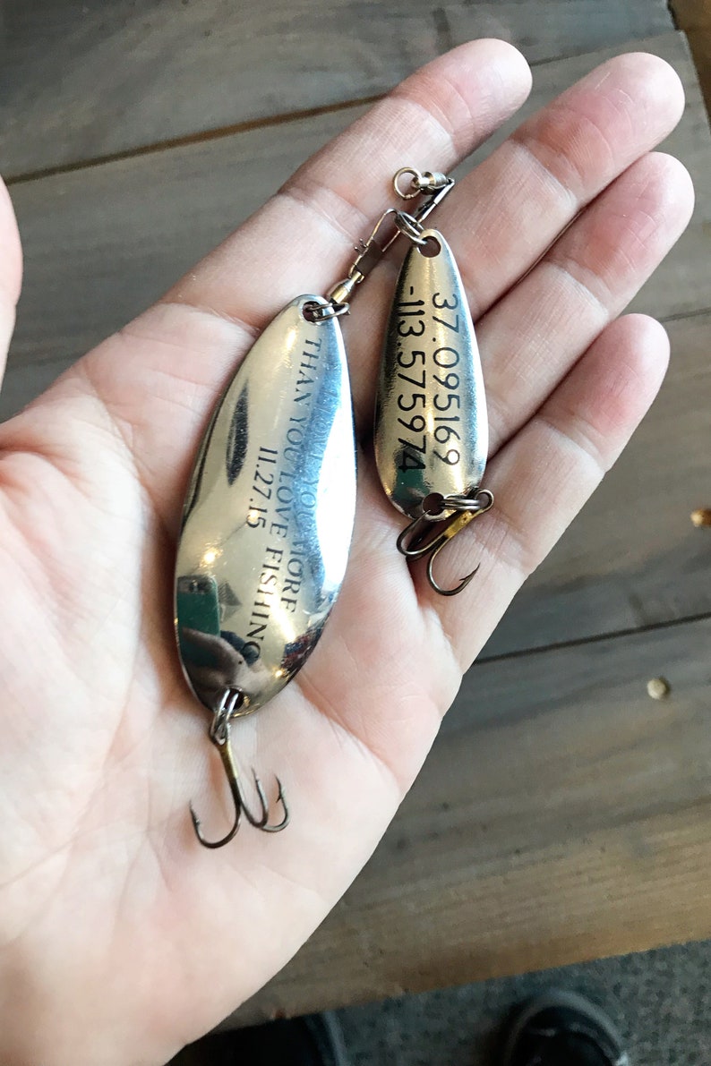 Personalized Fishing Lure Set In Gift Box Custom Fish Gift Father/'s Day Gift For Dad Rustic Wedding Party Gift Retirement Gift Anniversary