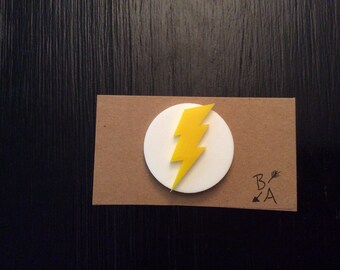 One off Lightning brooch - white background
