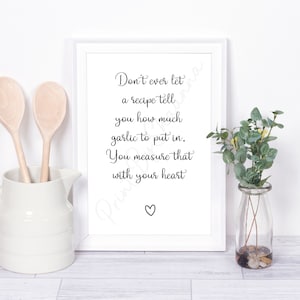 Garlic Print - Kitchen Print - Home Print - Food Print - Garlic Lover - Garlic Obsessed - Fun - Quirky - Text - Typography - Minimalist