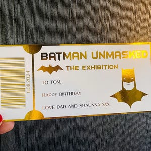 Folien Gutschein | Besondere Anlass Geschenke | Personalisiertes Ticket | Andenken | Andenken | Geburtstagsüberraschung | Maßanfertigung | Urlaub | Sport
