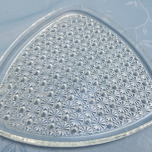 Indiana Glass Clear Triangle Snack Plates - Sold Individually