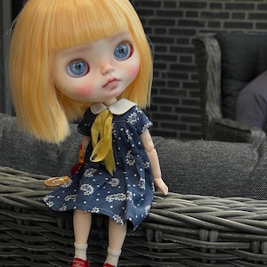 Poupée Blythe personnalisée | poupée aux cheveux jaunes