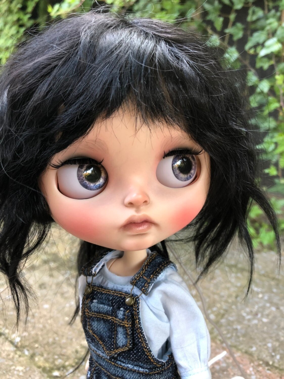 blythe doll black hair
