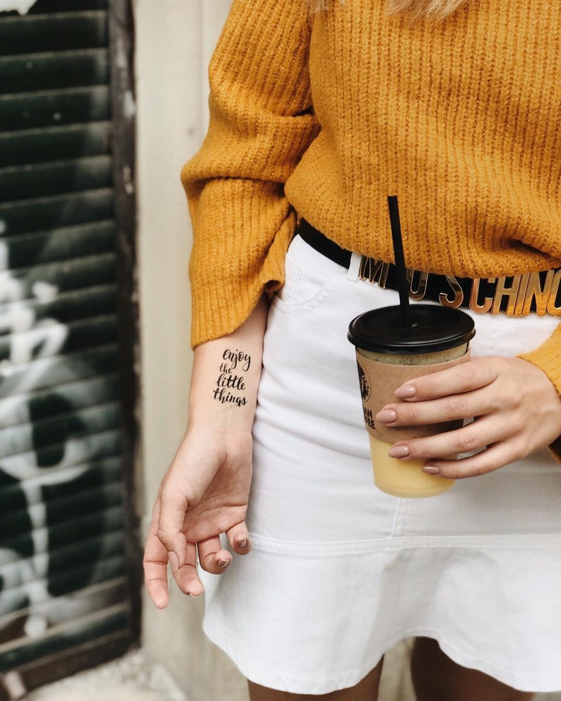 Motivational Tattoos Temporary Tattoo Inspirational Quote Etsy