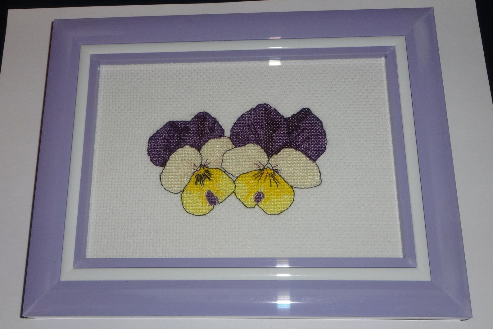 Pansies Pansy Viola Modern Counted Cross Stitch Pdf Pattern Etsy
