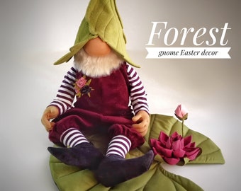 Large Flower gnome Handmade gift,Spring decor