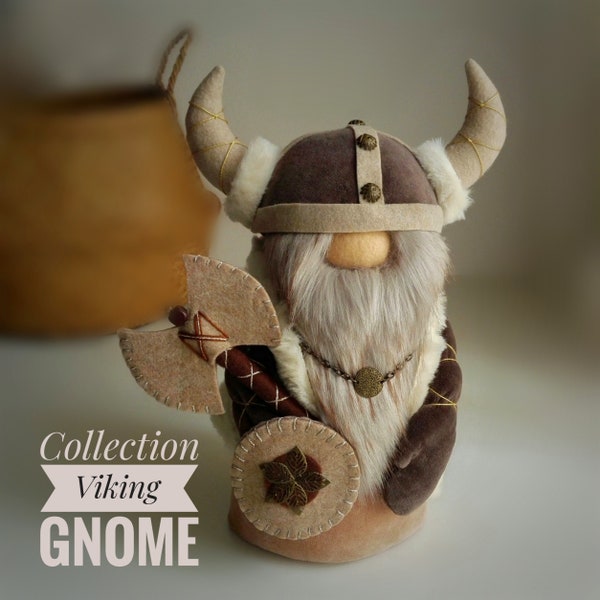 Large Viking Gnome,Handmade Gift for dad,Vikings decor