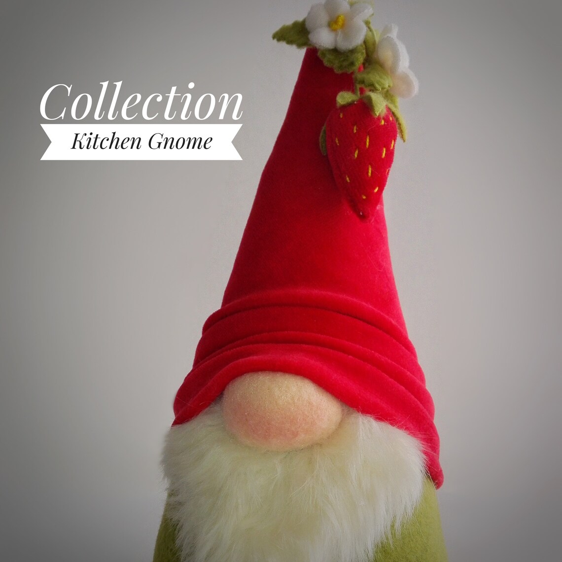 Strawberry Kitchen DecorLarge Strawberry gnomeKitchen gnome Etsy