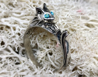 Silver Cat ring - Cat Covenant ring - Dark Souls ring - Dark Souls cosplay - Fantasy statement ring - Dark Souls jewelry - Video game gift