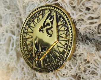 Akatosh Coin - Dragonborn symbol - Skyrim memorabilia - Talos coin - Elder Scrolls collectible - Elder Scrolls gift