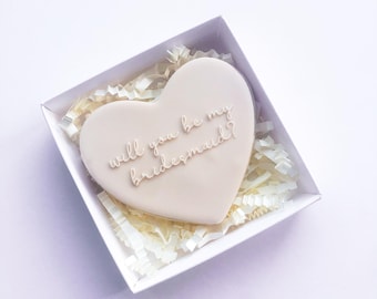Bridesmaid Cookies, Bridesmaid Biscuits, Bridesmaid Proposal | Will you be my bridesmaid | Bridal party gift, Maid of Honour, Sugar Cookies
