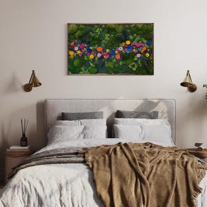Floral Moss Wall Art – Preserved, No Maintenance, Ready to Hang (Ships Free)